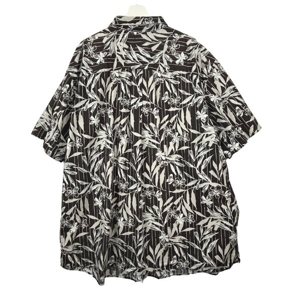 HB Harbor Bay‎ Shirt Mens 2XLT Hawaiian Brown Cream Short Sleeve 100% Cotton - Picture 3 of 12